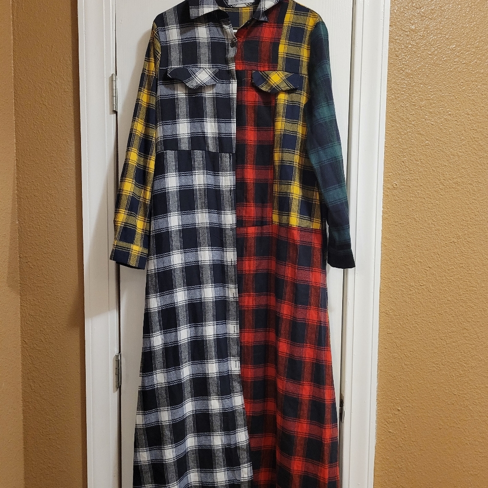 flannel cardigan